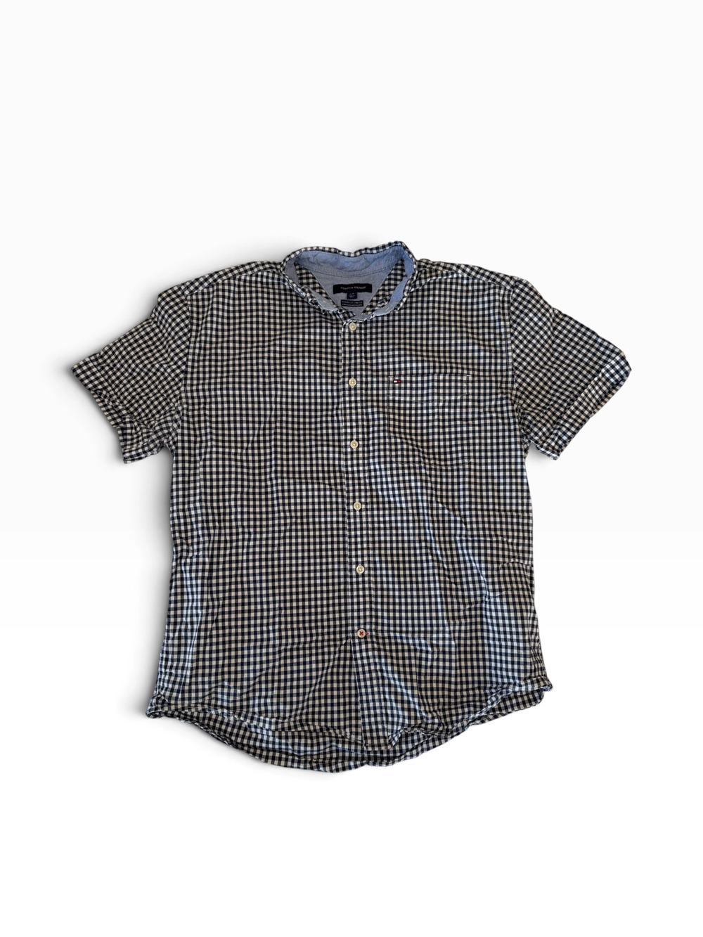 Tommy Hilfiger Button-Up Shirt | Men's L | Black White Gingham